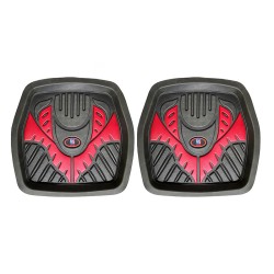 Πατάκια Αυτοκινήτου Universal Από Λάστιχο Σκαφάκια Πισινά Μαύρο/Κόκκινο 2 Τεμάχια 33410