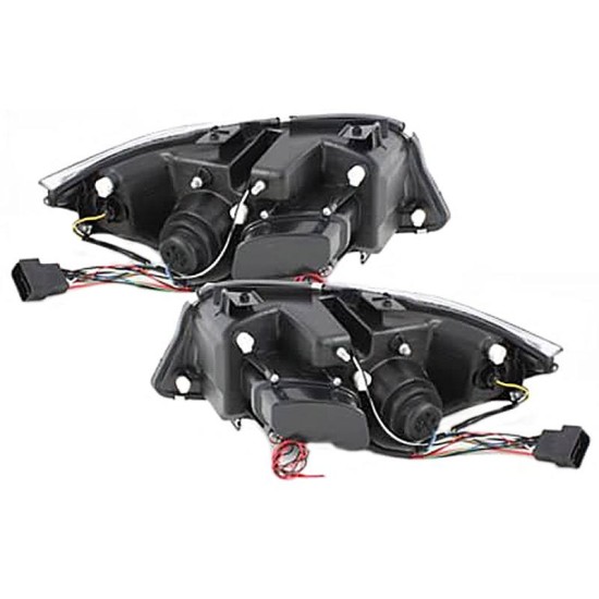 Μπροστινά Φανάρια Set Για Bmw 3 E90 / E91 05-08 Angel Eyes Μαύρα H7/H1 Sonar