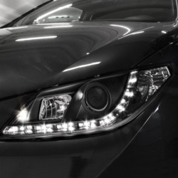 Μπροστινά Φανάρια Set Για Seat Ibiza 6J 08-12 DRL Μαύρο H1/H1 Sonar