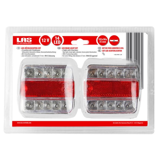 Φανάρια Τρέιλορ Led 12 Volt 105 x 98 x 35mm EAL 10103 2 Τεμάχια