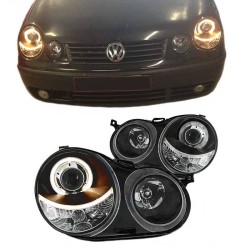 Μπροστινά Φανάρια Set Για Vw Polo 9N 01-05 Angel Eyes Μαύρα H7/H7 Με Μοτέρ Depo Μπροστινά Φανάρια Set Για Vw Polo 9N 01-05 Angel Eyes Μαύρα H7/H7 Με Μοτέρ Depo