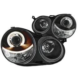 Μπροστινά Φανάρια Set Για Vw Polo 9N 01-05 Angel Eyes Μαύρα H7/H7 Με Μοτέρ Depo Μπροστινά Φανάρια Set Για Vw Polo 9N 01-05 Angel Eyes Μαύρα H7/H7 Με Μοτέρ Depo