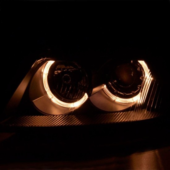 Μπροστινά Φανάρια Set Για Vw Passat 3BG 00-05 Angel Eyes Μαύρα H7/H7 Depo