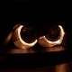 Μπροστινά Φανάρια Set Για Vw Passat 3BG 00-05 Angel Eyes Μαύρα H7/H7 Depo