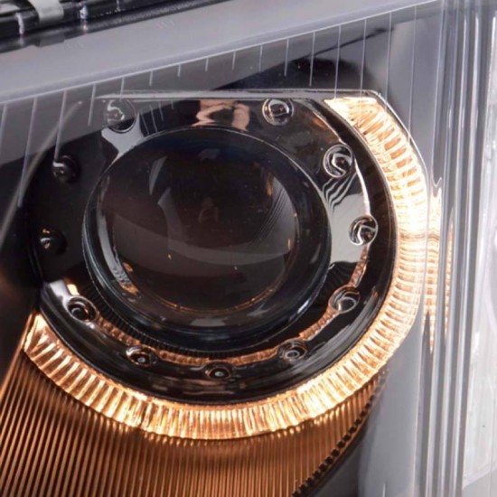 Μπροστινά Φανάρια Set Για Vw Passat 3BG 00-05 Angel Eyes Μαύρα H7/H7 Depo