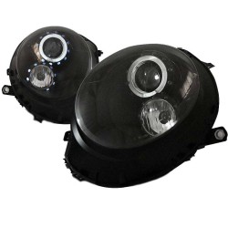 Μπροστινά Φανάρια Set Για Mini Cooper (R55/56/57/58/59) 06-13 Angel Eyes Μαύρα H9 Με Μοτέρ JunYan Μπροστινά Φανάρια Set Για Mini Cooper (R55/56/57/58/59) 06-13 Angel Eyes Μαύρα H9 Με Μοτέρ JunYan