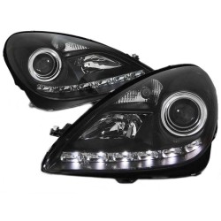 Μπροστινά Φανάρια Set Για Mercedes-Benz SLK R171 04-11 DRL Μαύρα H7/H1 Με Μοτέρ Sonar Μπροστινά Φανάρια Set Για Mercedes-Benz SLK R171 04-11 DRL Μαύρα H7/H1 Με Μοτέρ Sonar