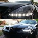 Μπροστινά Φανάρια Set Για Mercedes-Benz SLK R171 04-11 DRL Μαύρα H7/H1 Με Μοτέρ Sonar
