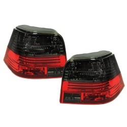 Πισινά Φανάρια Set Για Vw Golf IV (4) 97-03 Κόκκινο/Φιμέ Depo