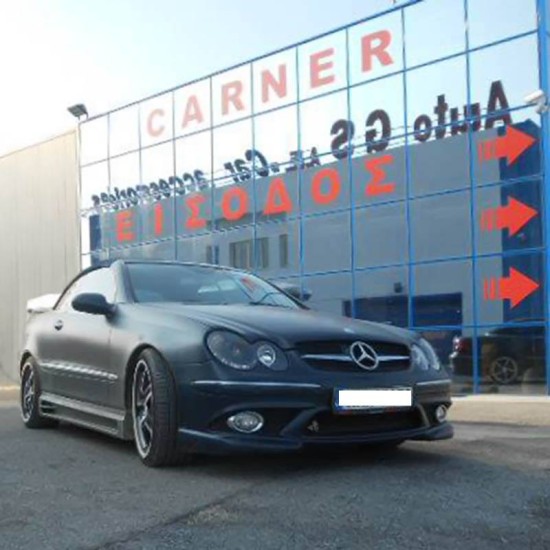 Μπροστινά Φανάρια Set Για Mercedes-Benz CLK W209 03-10 Projectors Μαύρα H7/H1 Με Ρυθμιστή Αέρος Sonar