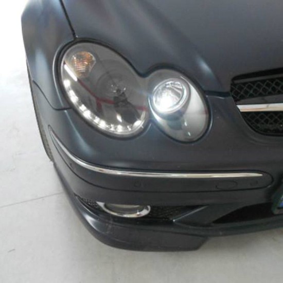 Μπροστινά Φανάρια Set Για Mercedes-Benz CLK W209 03-10 Projectors Μαύρα H7/H1 Με Ρυθμιστή Αέρος Sonar