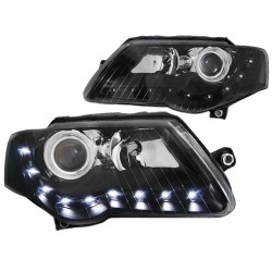 Μπροστινά Φανάρια Set Για Vw Passat B6 3C 05-10 DRL Μαύρα H7/H7 Με Μοτέρ Depo Μπροστινά Φανάρια Set Για Vw Passat B6 3C 05-10 DRL Μαύρα H7/H7 Με Μοτέρ Depo