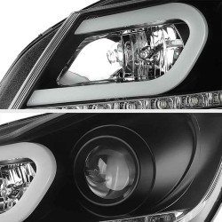 Μπροστινά Φανάρια Set Για Mercedes-Benz C-Class W204 11-14 DRL & Led Φλας Μαύρα H7/H7 Με Μοτέρ Sonar Μπροστινά Φανάρια Set Για Mercedes-Benz C-Class W204 11-14 DRL & Led Φλας Μαύρα H7/H7 Με Μοτέρ Sonar