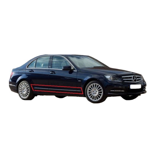 Τριμ Πόρτας Χρωμίου Για Mercedes-Benz C-Class W204 07-14 6 Τεμάχια