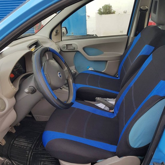 Καλύμματα Υφασμάτινα Sport All In One Μαύρο-Μπλε Ζευγάρι 4 Τεμάχια