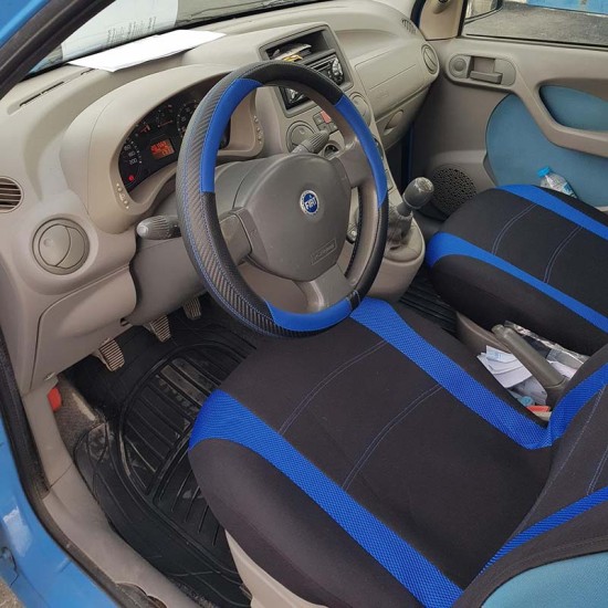 Καλύμματα Υφασμάτινα Sport All In One Μαύρο-Μπλε Ζευγάρι 4 Τεμάχια