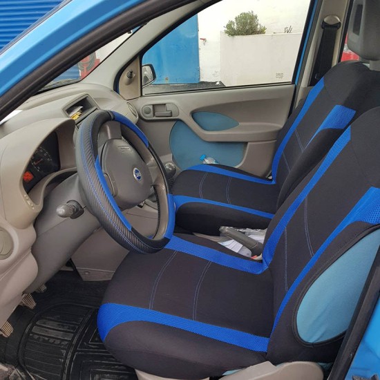 Καλύμματα Υφασμάτινα Sport All In One Μαύρο-Μπλε Ζευγάρι 4 Τεμάχια