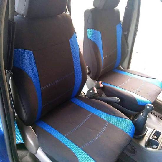 Καλύμματα Υφασμάτινα Sport All In One Μαύρο-Μπλε Ζευγάρι 4 Τεμάχια