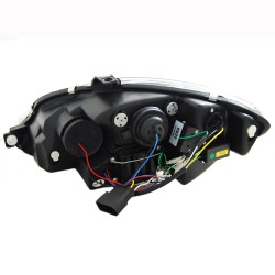 Μπροστινά Φανάρια Set Για Seat Leon 1P 09-13 Facelift DRL Μαύρα H1/H1 Sonar