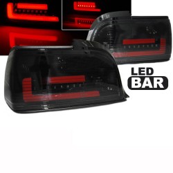 Πισινά Φανάρια Set Για Bmw 3 E36 Coupe/Cabrio 90-99 Led Bar Μαύρα/Φιμέ Reliable Auto Parts
