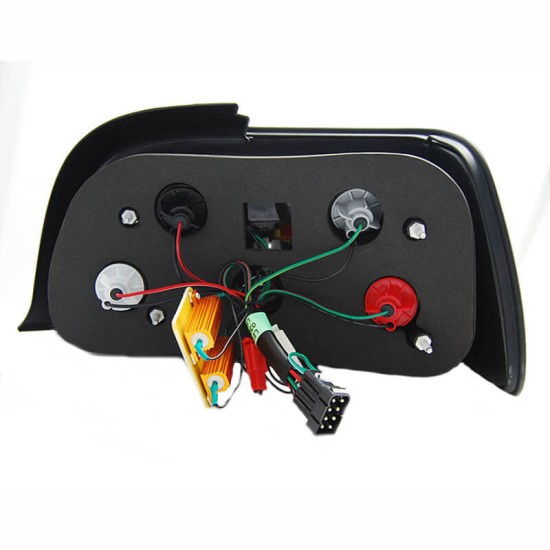 Πισινά Φανάρια Set Για Bmw 3 E36 Coupe/Cabrio 90-99 Led Bar Μαύρα/Φιμέ Reliable Auto Parts