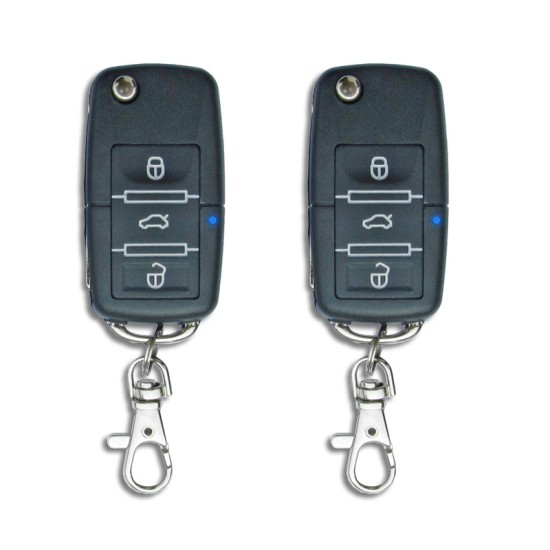 Κεντρικό Κλείδωμα Αυτοκινήτου Με 4 Μοτέρ Universal Wireless Με 2 Κοντρόλ /Αναδιπλούμενα  Κλειδιά
