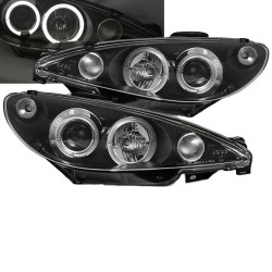 Μπροστινά Φανάρια Set Για Peugeot 206 02-07 Angel Eyes Μαύρα H1/H1 Sonar Μπροστινά Φανάρια Set Για Peugeot 206 02-07 Angel Eyes Μαύρα H1/H1 Sonar