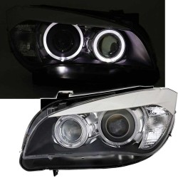 Μπροστινά Φανάρια Set Για Bmw X1 E84 09-12 Led Angel Eyes Μαύρα H7/H7 Με Μοτέρ Depo Μπροστινά Φανάρια Set Για Bmw X1 E84 09-12 Led Angel Eyes Μαύρα H7/H7 Με Μοτέρ Depo