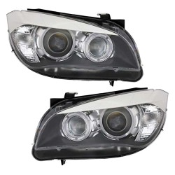 Μπροστινά Φανάρια Set Για Bmw X1 E84 09-12 Led Angel Eyes Μαύρα H7/H7 Με Μοτέρ Depo Μπροστινά Φανάρια Set Για Bmw X1 E84 09-12 Led Angel Eyes Μαύρα H7/H7 Με Μοτέρ Depo