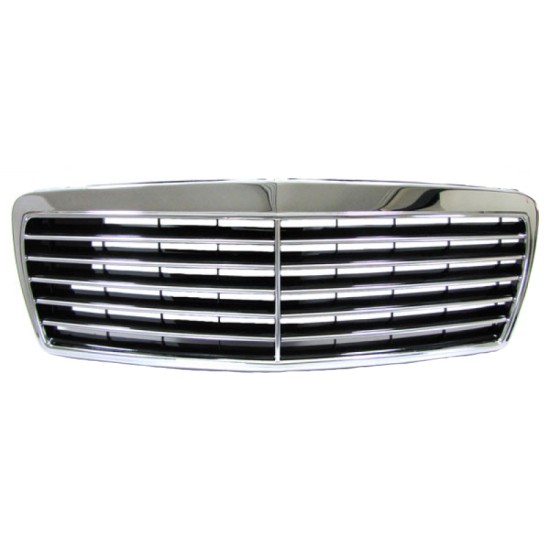 Μάσκα Για Mercedes-Benz E-Class W210 95-99 Avantgarde Χρώμιο/Μαύρο 1 Τεμάχιο