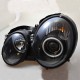 Μπροστινά Φανάρια Set Για Mercedes-Benz CLK W208 97-02 ccfl Angel Eyes Μαύρα H7/H1 Με Ρύθμιση Αέρος Sonar