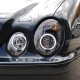 Μπροστινά Φανάρια Set Για Mercedes-Benz CLK W208 97-02 ccfl Angel Eyes Μαύρα H7/H1 Με Ρύθμιση Αέρος Sonar