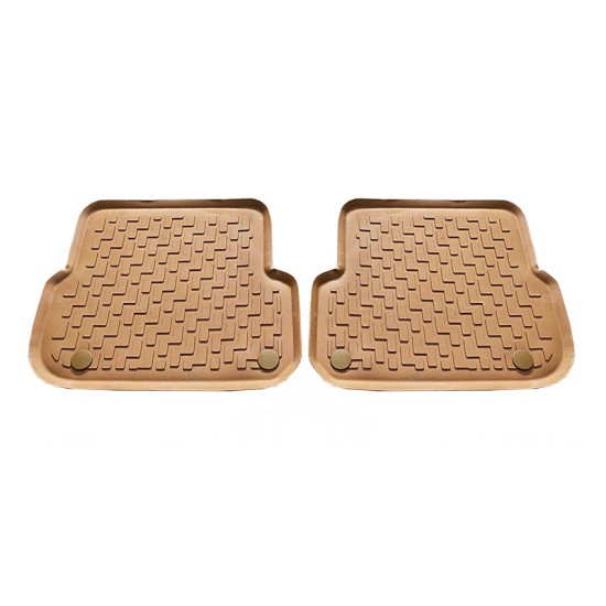 Πατάκια Σκαφάκια 3D Από Λάστιχο Για Audi A6 C6 4F 04-11 "Star Diamond" 4 Τεμάχια Μπεζ