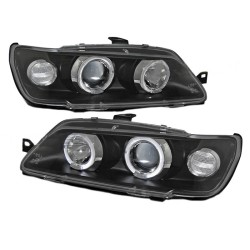 Μπροστινά Φανάρια Set Για Peugeot 306 93-97 Angel Eyes Μαύρα H1/H1 JunYan Μπροστινά Φανάρια Set Για Peugeot 306 93-97 Angel Eyes Μαύρα H1/H1 JunYan