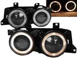 Μπροστινά Φανάρια Set Για Bmw 5 E34 88-95 / 7 E32 86-94 Angel Eyes Με Σταυρό Μαύρα H1/H1 Depo Μπροστινά Φανάρια Set Για Bmw 5 E34 88-95 / 7 E32 86-94 Angel Eyes Με Σταυρό Μαύρα H1/H1 Depo