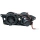 Μπροστινά Φανάρια Set Για Bmw 5 E34 88-95 / 7 E32 86-94 Angel Eyes Με Σταυρό Μαύρα H1/H1 Depo