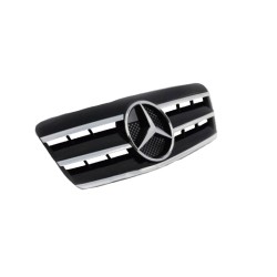 Μάσκα Για Mercedes-Benz CLK-Class W208 96-02 Amg Look Με 3 Γρίλιες Μαύρο/Χρώμιο 1 Τεμάχιο