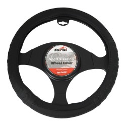 Κάλυμμα Τιμονιού Αυτοκινήτου PU Ανάγλυφο Μαύρο Medium 38cm Κάλυμμα Τιμονιού Αυτοκινήτου PU Ανάγλυφο Μαύρο Medium 38cm