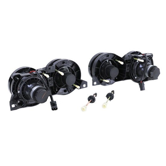 Μπροστινά Φανάρια Set Για Bmw 3 E30 82-94 Projectors Μαύρα Με Σταυρό H1/H1 Depo