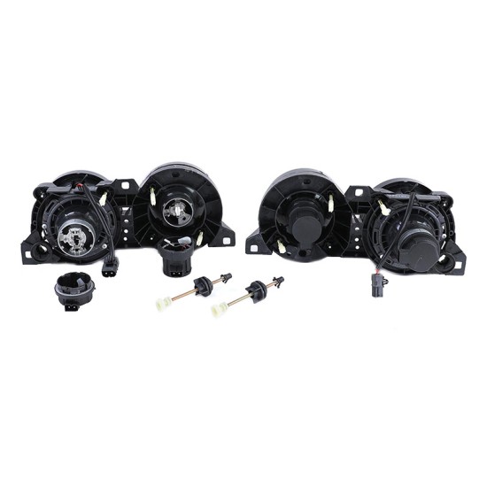 Μπροστινά Φανάρια Set Για Bmw 3 E30 82-94 Projectors Μαύρα Με Σταυρό H1/H1 Depo