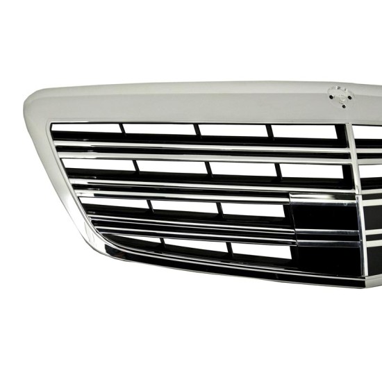 Μάσκα Για Mercedes-Benz S-Class W221 09-13 S63 S65 Amg Look Χρώμιο/Μαύρο 1 Τεμάχιο