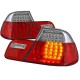 Πισινά Φανάρια Set Για Bmw 3 E46 Coupe 99-03 Led Red/Crystal Eagle Eyes