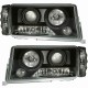 Μπροστινά Φανάρια Set Για Mercedes-Benz 190E/D W201 82-93 Projectors Μαύρα H7/H1/H1 Με Ρυθμιστή Αέρος Eagle Eyes
