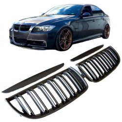 Καρδιές Μάσκας Για Bmw 3 E90 /E91 05-08 M4 Look Με Διπλή Γρίλια Μαύρο Ματ 4 Τεμάχια Καρδιές Μάσκας Για Bmw 3 E90 /E91 05-08 M4 Look Με Διπλή Γρίλια Μαύρο Ματ 4 Τεμάχια