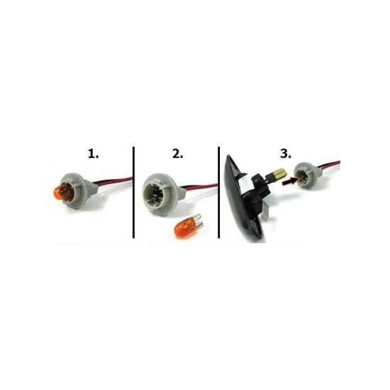 Πλαϊνά Φλας Φτερού Για Bmw 3 E46 Coupe/Cabrio 03-06 Led Smoke 2 Τεμάχια
