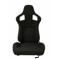 Καθίσματα Bucket RS Ύφασμα Μαύρο Με Άσπρες Ραφές Ζευγάρι 2 Τεμαχίων