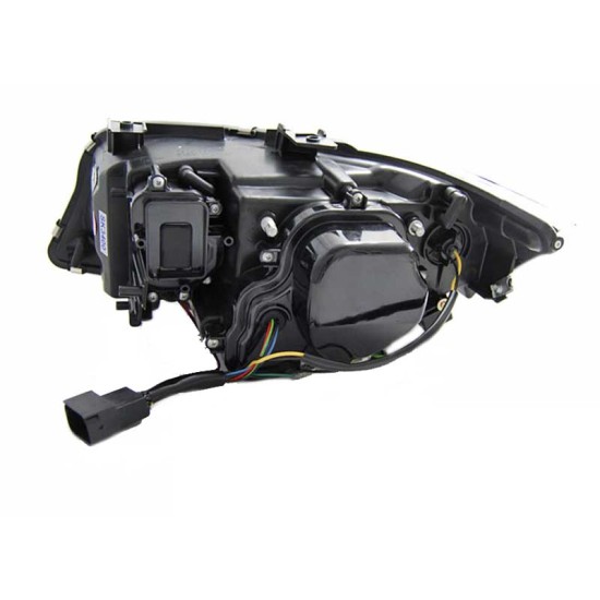 Μπροστινά Φανάρια Set Για Bmw 3 E90 / E91 05-08 U-LED 3D Angel Eyes Μαύρα H7/H1 Sonar