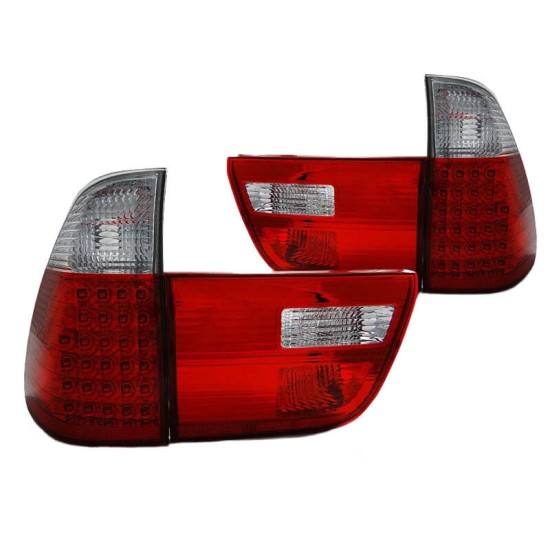 Πισινά Φανάρια Set Για Bmw X5 E53 99-03 Led Κόκκινο/Crystal Depo