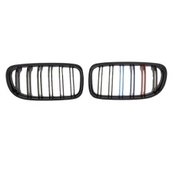 Καρδιές Μάσκας Για Bmw 3 E90 /E91 08-11 M4 Look Με Διπλή Γρίλια Tri-color / Μαύρο Γυαλιστερό 2 Τεμάχια Καρδιές Μάσκας Για Bmw 3 E90 /E91 08-11 M4 Look Με Διπλή Γρίλια Tri-color / Μαύρο Γυαλιστερό 2 Τεμάχια