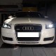 Μπροστινά Φανάρια Set Για Audi A3 8P 03-08 DRL & Led Tube Μαύρα H7/H1 Sonar